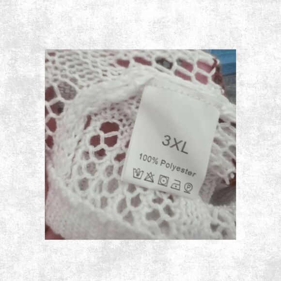 Plus Size 3X Knit Lounge Shorts – Cream Rust Brown Striped Drawstring Boho Beach - Picture 3 of 4